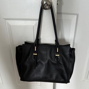Vince Camuto Black Tote with Gold Accents